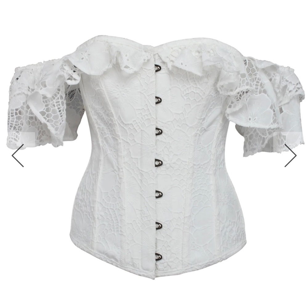 White lace corset